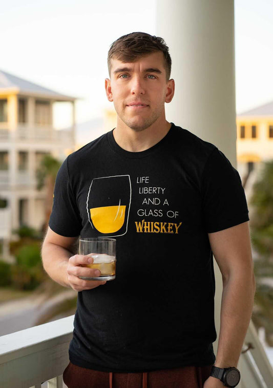 Glass of Whiskey Triblend T-Shirt image 3