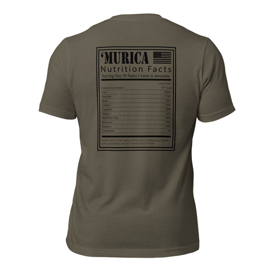 'Murica Nutritional Facts Patriotic T Shirt