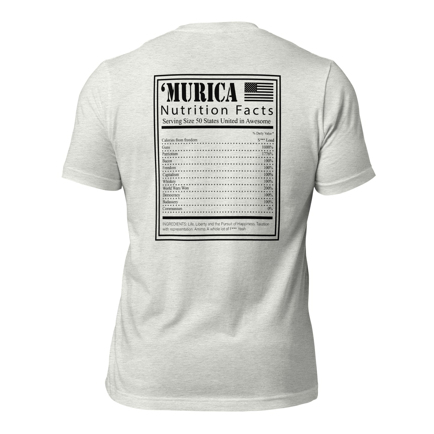 'Murica Nutritional Facts Patriotic T Shirt